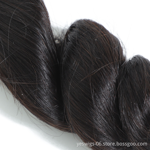 100% Cuticle Aligned Loose Wave Hair Bundle Single Donor, Brazilian Virgin Remy Hair Weave Extensions Factory Price
